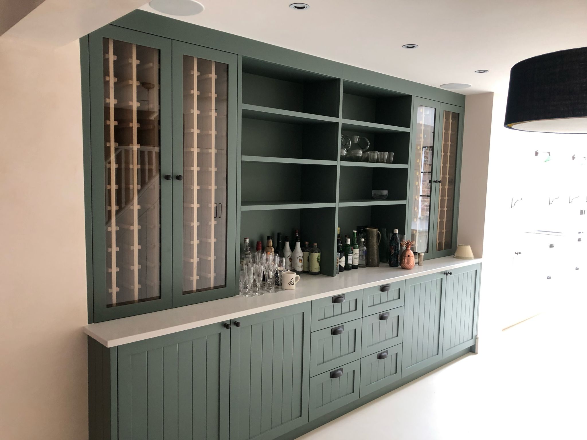 Bespoke Dresser and Home Bar joinery completed in Hounslow
